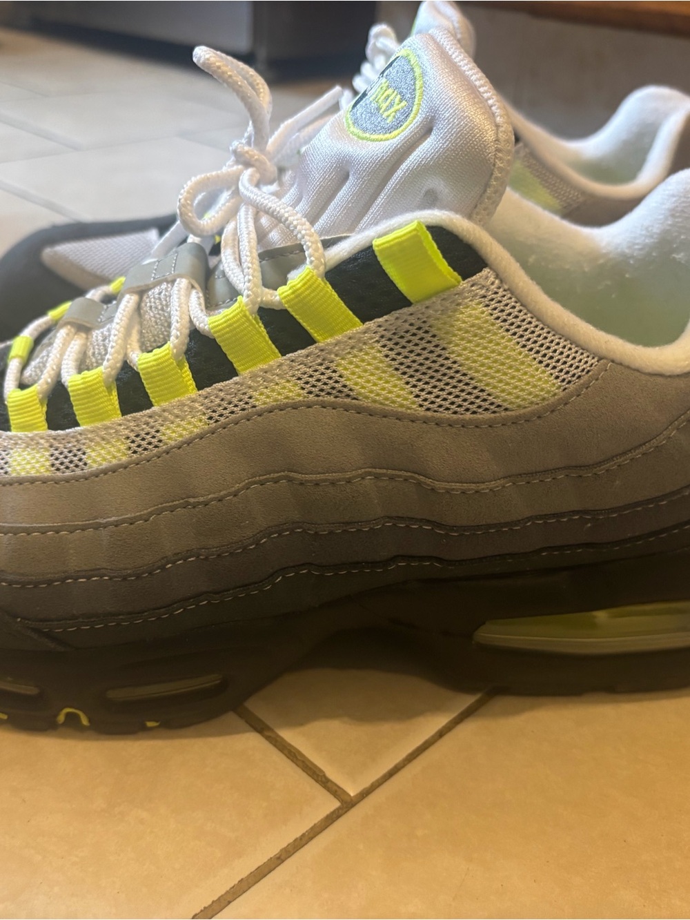 Nike Air Max 95 Grey with Neon Yellow Accents size US 10